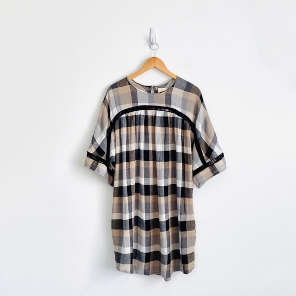 Anthropologie Maeve Plaid Kimono Tunic Dress | Med - Picture 4 of 6
